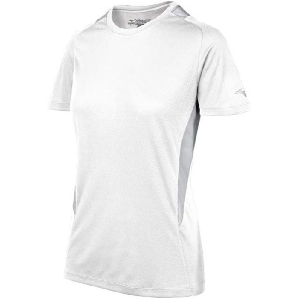 Mizuno Women’s Softball Crew Neck Jersey, White/Gray, XL